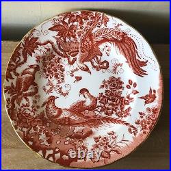 Lovely Royal Crown Derby Red Aves Set of 6 Salad Plates