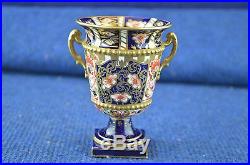 Lovely Royal Crown Derby Two Handled''Miniature Imari Urn'' RD7512