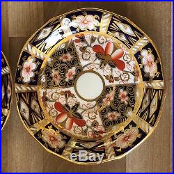 Lovely Set of 6 Royal Crown Derby Traditional Imari 2451 Cup & Saucer