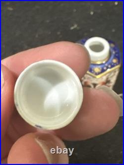 Miniature Royal Crown Derby Porcelain Imari Tea Caddy Rare