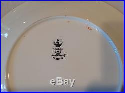 NR Set 8 Antique Royal Crown Derby For Tiffany & Co Service Plates Peacocks