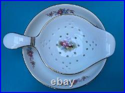 New Royal Crown Derby 1st Quality Antoinette Tea Strainer & Drip Bowl