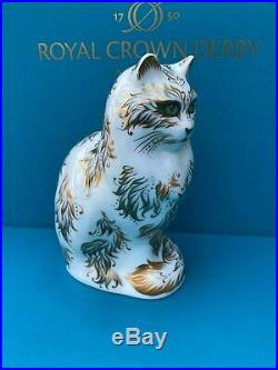 New Royal Crown Derby 1st Quality Fifi Cat Paperweight