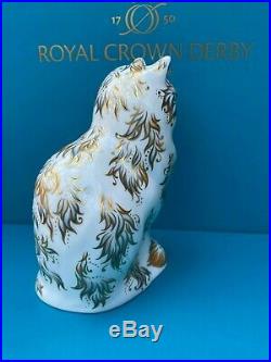 New Royal Crown Derby 1st Quality Fifi Cat Paperweight