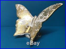 New Royal Crown Derby 1st Quality Gold Aves Butterfly Paperweight