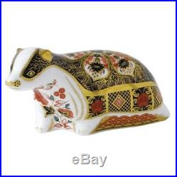 New Royal Crown Derby 1st Quality Imari Badger Paperweight