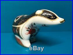 New Royal Crown Derby 1st Quality Imari Badger Paperweight