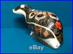 New Royal Crown Derby 1st Quality Imari Badger Paperweight