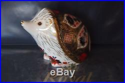 New Royal Crown Derby 1st Quality Imari Hedgehog Paperweight
