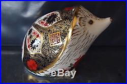 New Royal Crown Derby 1st Quality Imari Hedgehog Paperweight