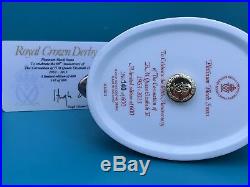 New Royal Crown Derby 1st Quality Limited Edit. Platinum Black Swan Paperweight