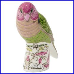 New Royal Crown Derby 1st Quality Ltd Edition Majestic Lovebirds Paperweight