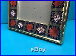 New Royal Crown Derby 1st Quality Old Imari Solid Gold Band 8 Photo Frame