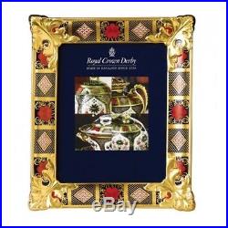 New Royal Crown Derby 1st Quality Old Imari Solid Gold Band Large Picture Frame