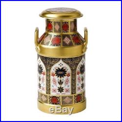 New Royal Crown Derby 1st Quality Old Imari Solid Gold Band Milk Churn