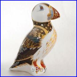 New Royal Crown Derby 1st Quality Puffin Paperweight Box Damaged