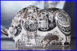 New Royal Crown Derby 1st Quality Steampunk Rhino Paperweight