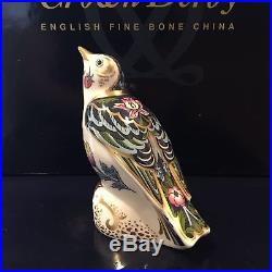 New Royal Crown Derby 1st Quality Strawberry Thief Thrush Paperweight