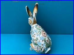 New Royal Crown Derby 1st Quality Winter Hare Paperweight