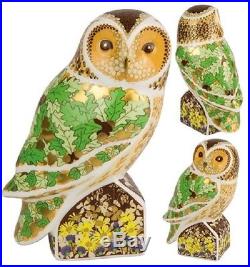 New Royal Crown Derby 1st Quality Woodland Owl Paperweight with Gift Box