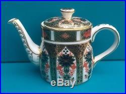 New Royal Crown Derby 2nd Quality Old Imari 1128 Large Teapot