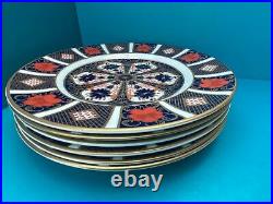 New Royal Crown Derby 2nd Quality Old Imari 1128 Set of 6 x 21cm Side Plates