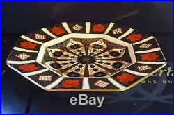 New Royal Crown Derby 2nd Quality Old Imari 1128 Set of 6 x 9 Octagonal Plates