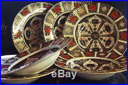 New Royal Crown Derby 2nd Quality Old Imari 1128 Set of 6 x Soup Bowls