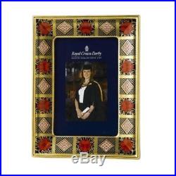New Royal Crown Derby 2nd Quality Old Imari Solid Gold Band Derby Photo Frame