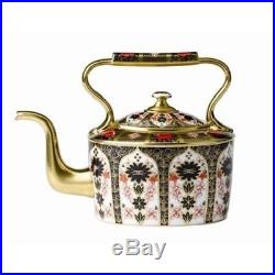 New Royal Crown Derby 2nd Quality Old Imari Solid Gold Band Large Kettle