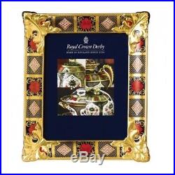 New Royal Crown Derby 2nd Quality Old Imari Solid Gold Band Large Picture Frame