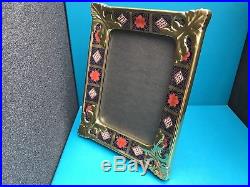New Royal Crown Derby 2nd Quality Old Imari Solid Gold Band Small Picture Frame