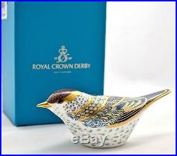 New Royal Crown Derby Blackcap Warbler Bird Paperweight'1st' Quality & Boxed