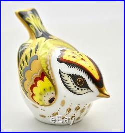 New Royal Crown Derby Flamecrest Bird Paperweight'1st' Quality & Boxed