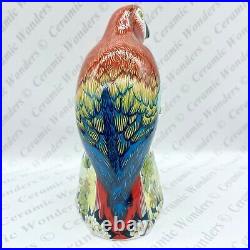 New Royal Crown Derby Scarlet Macaw Parrot Paperweight Boxed Gold Stopper