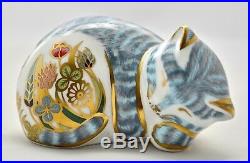 New Royal Crown Derby Sleepy Tabby Kitten Kitten Paperweight 1st Quality Boxed