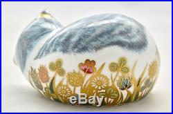 New Royal Crown Derby Sleepy Tabby Kitten Kitten Paperweight 1st Quality Boxed