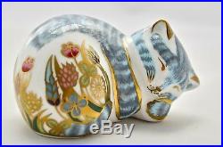 New Royal Crown Derby Sleepy Tabby Kitten Kitten Paperweight 1st Quality Boxed