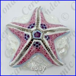 New Royal Crown Derby Starfish Candy Paperweight Boxed Gold Stopper