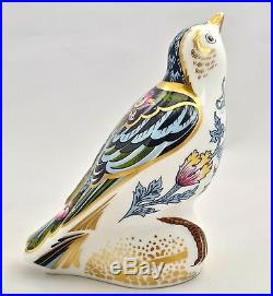 New Royal Crown Derby Thrush The Strawberry Thief Bird Paperweight 1st Boxed