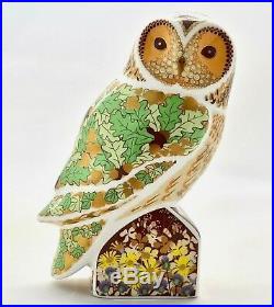 New Royal Crown Derby Woodland Owl Bird Paperweight'1st' Quality & Boxed