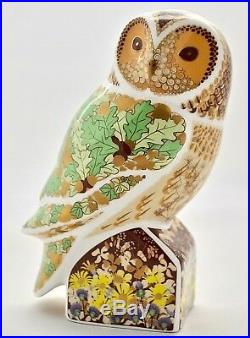 New Royal Crown Derby Woodland Owl Bird Paperweight'1st' Quality & Boxed