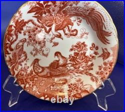 Nine Royal Crown Derby Red Aves 6 1/2 Cereal Bowls