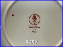 Nine Royal Crown Derby Red Aves 6 1/2 Cereal Bowls