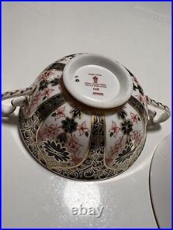 OLD IMARI 1128 Royal Crown Derby Cream Soup Bowl & Saucer