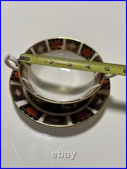 OLD IMARI 1128 Royal Crown Derby Cream Soup Bowl & Saucer