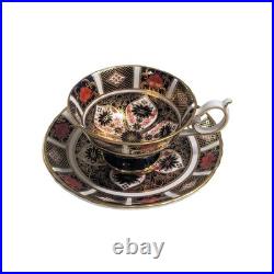 Old Imari 1128 Royal Crown Derby Fine Bone China Tea Cup & Saucer Vintage