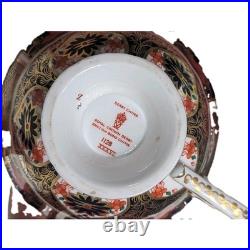 Old Imari 1128 Royal Crown Derby Fine Bone China Tea Cup & Saucer Vintage