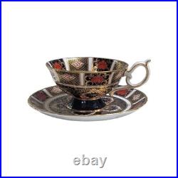 Old Imari 1128 Royal Crown Derby Fine Bone China Tea Cup & Saucer Vintage