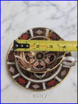 Old Imari 1128 Royal Crown Derby Fine Bone China Tea Cup & Saucer Vintage